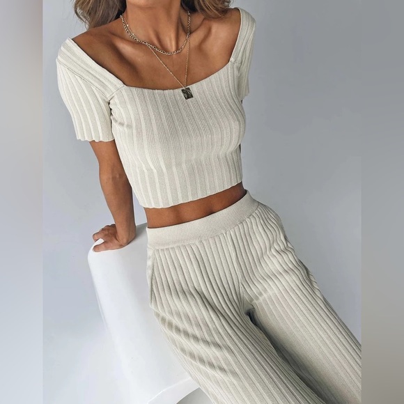 Princess Polly Tops - Princess Polly KATIE SET BEIGE